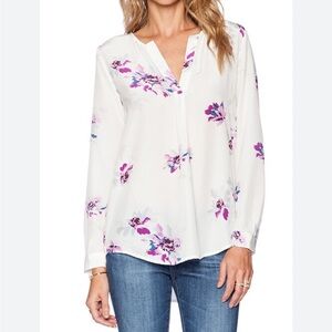 Joie Deon Silk Blouse in Porcelain- Women's- size small